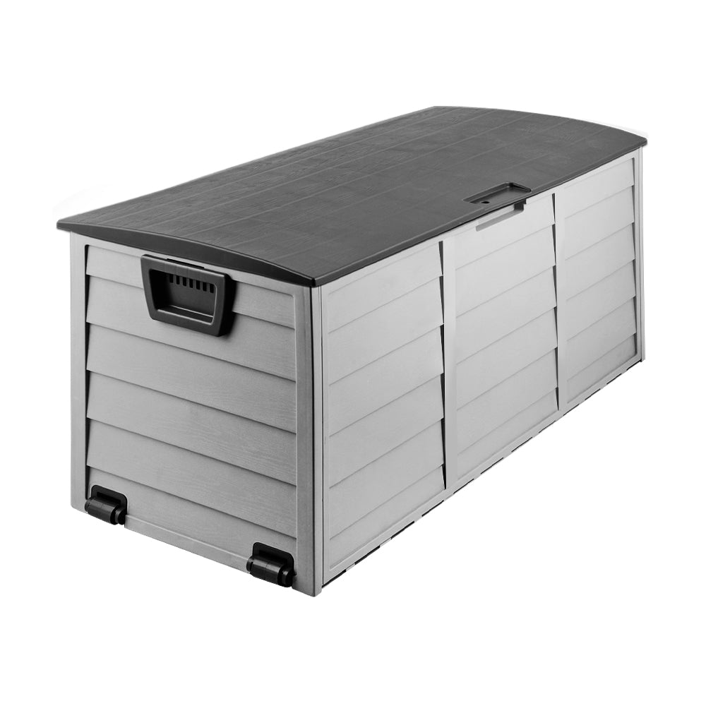 Gardeon 290L Outdoor Storage Box Lockable Black
