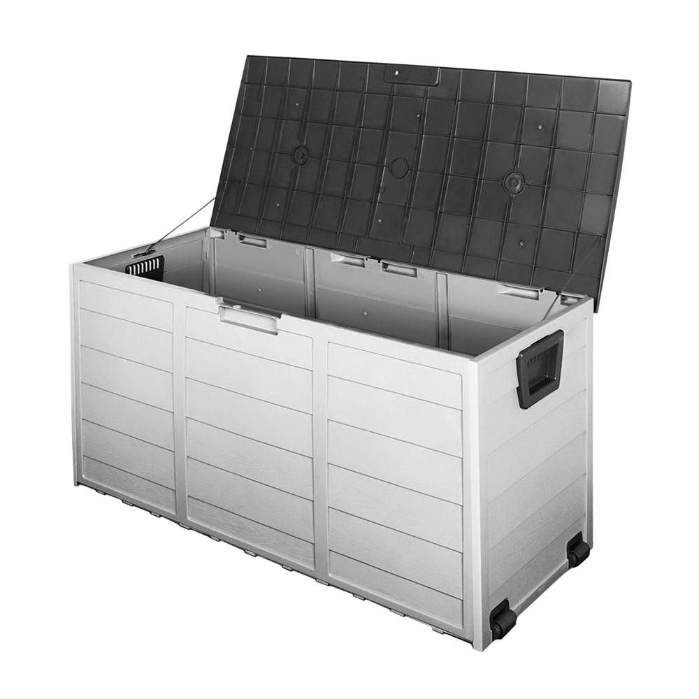 Gardeon 290L Outdoor Storage Box Lockable Black