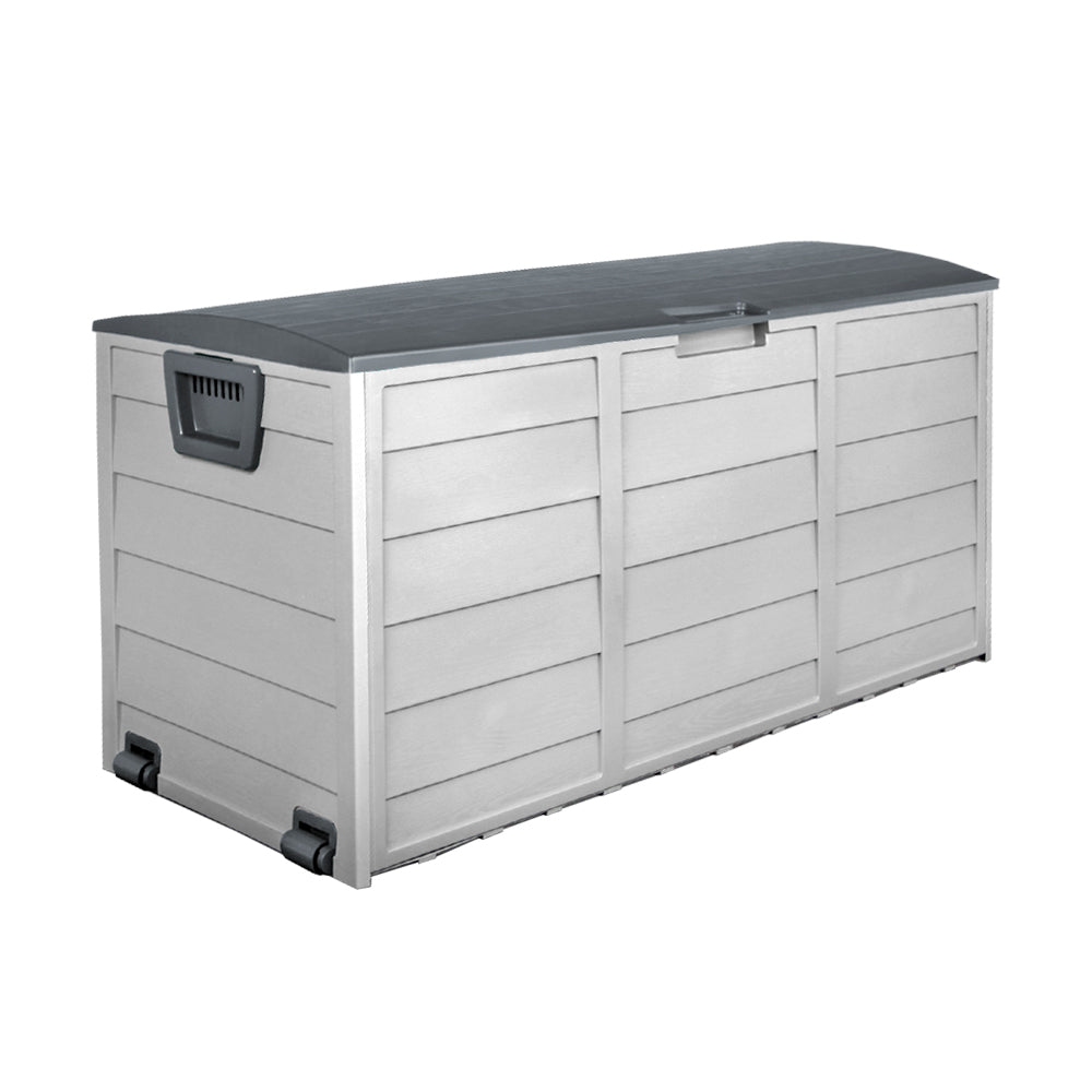 Gardeon 290L Outdoor Storage Box Lockable Grey