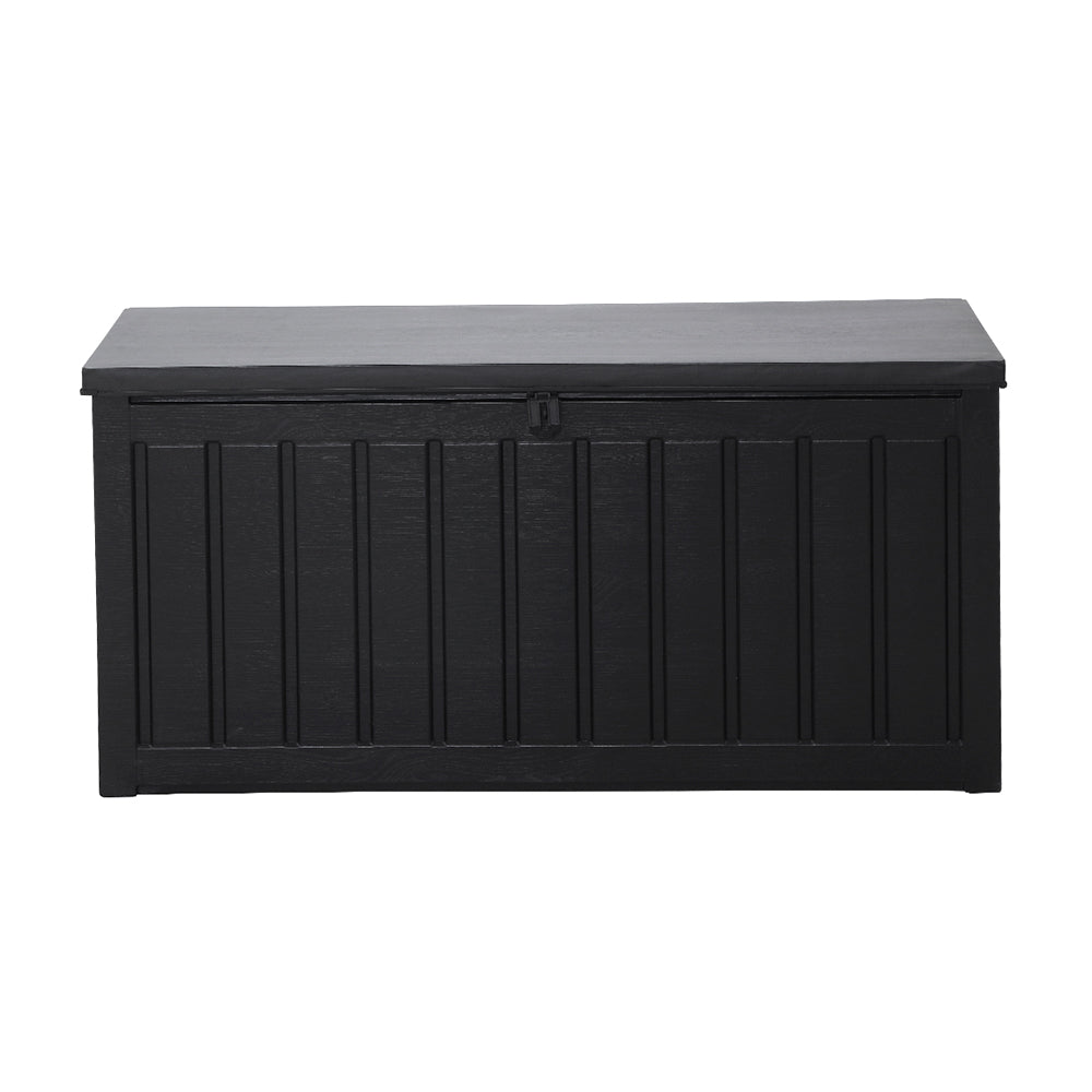 Gardeon 240L Outdoor Storage Box Lockable Garden Bench Black
