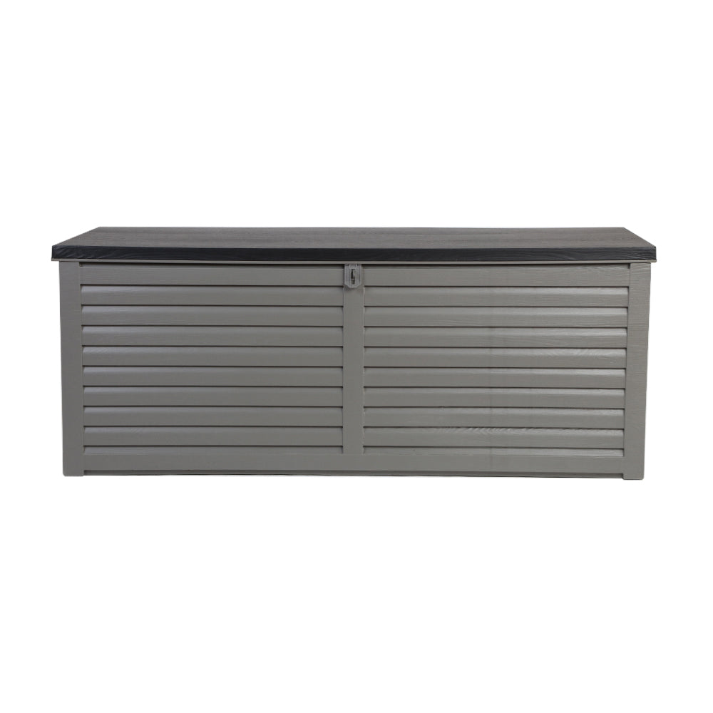 Gardeon 390L Outdoor Storage Box Lockable Garden Bench Black