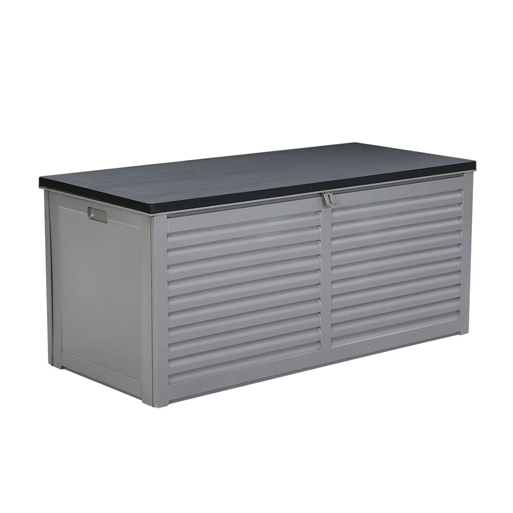 Gardeon 490L Outdoor Storage Box Lockable Garden Bench Black