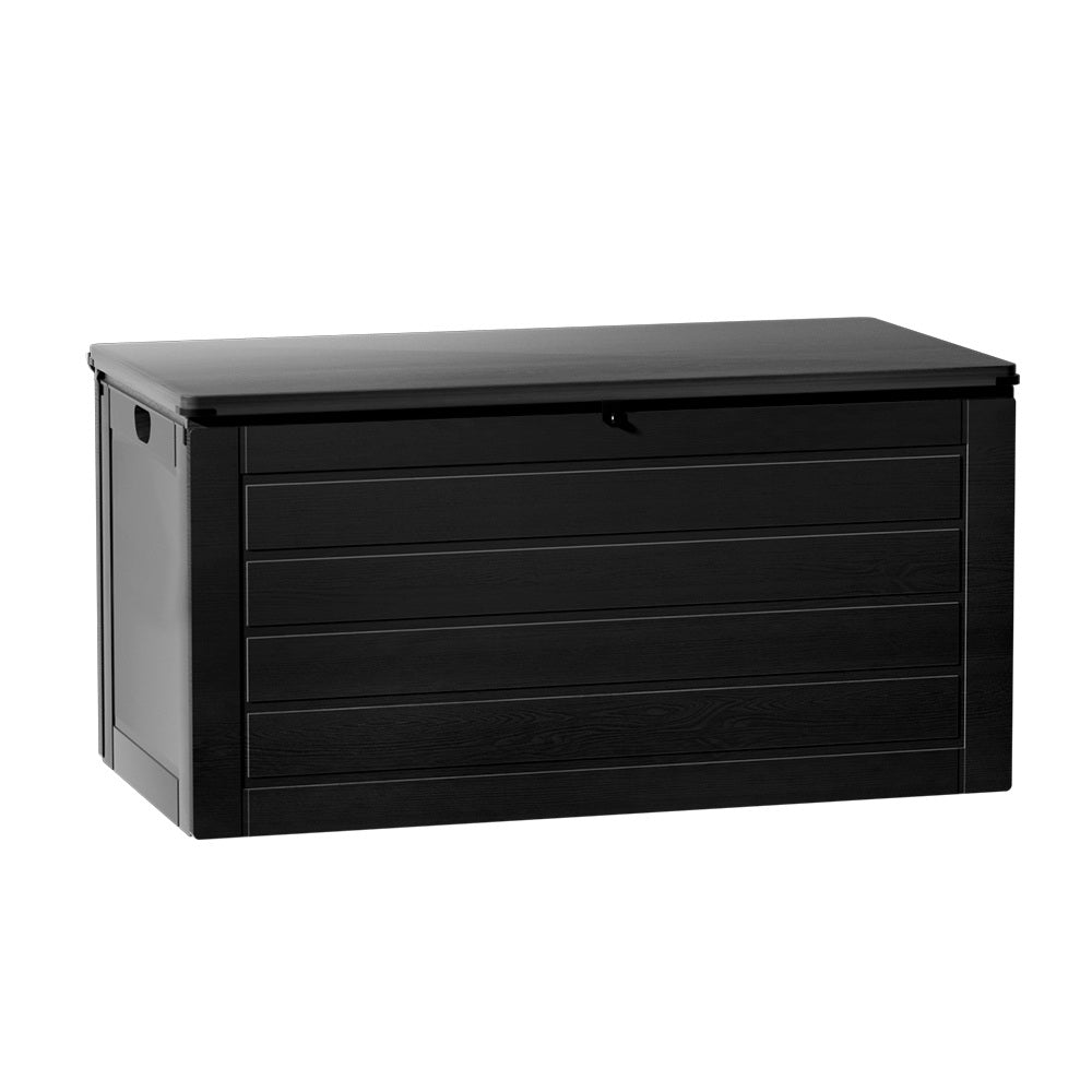 Gardeon 680L Outdoor Storage Box Lockable Garden Bench Black