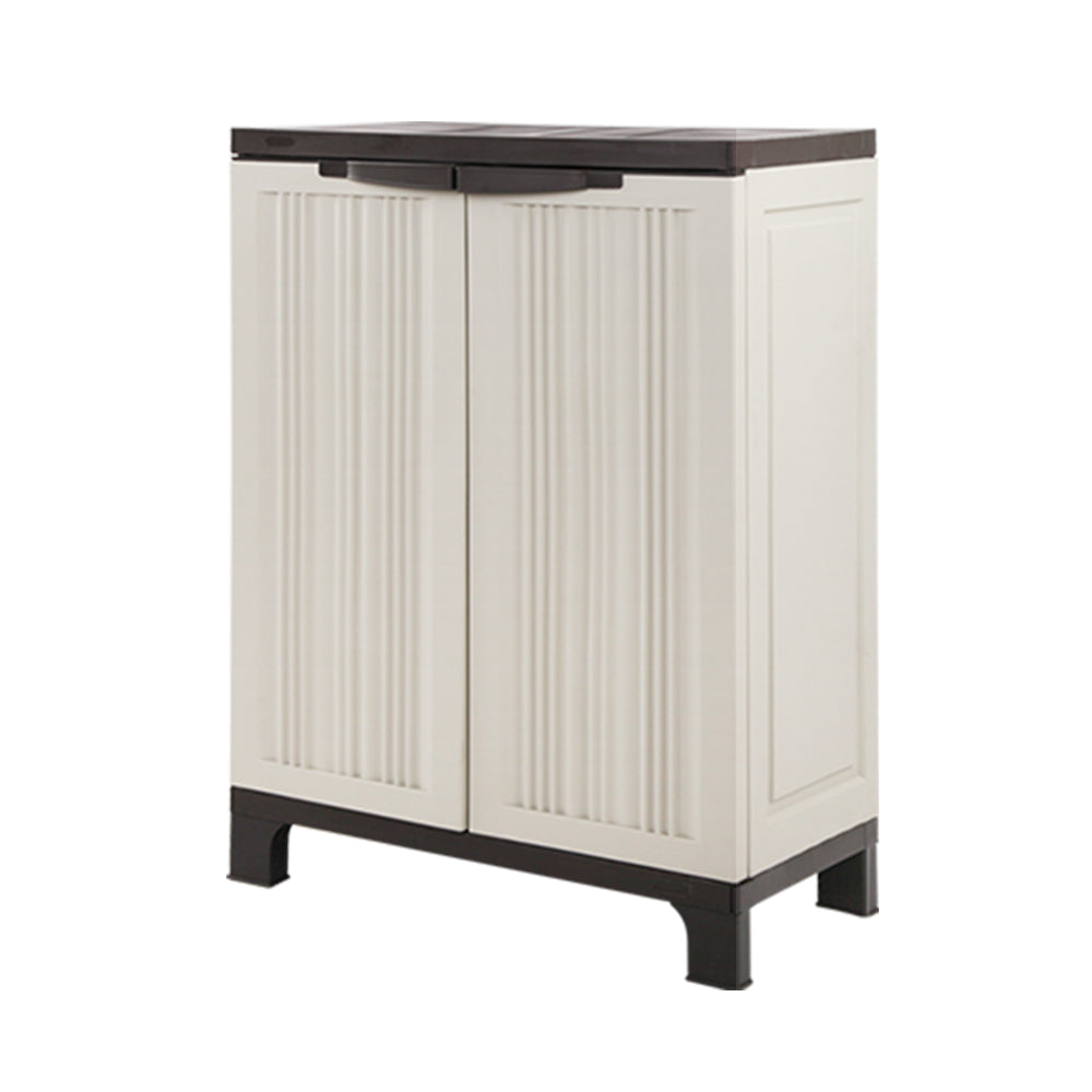 Gardeon 92cm Outdoor Lockable Storage Cabinet Beige