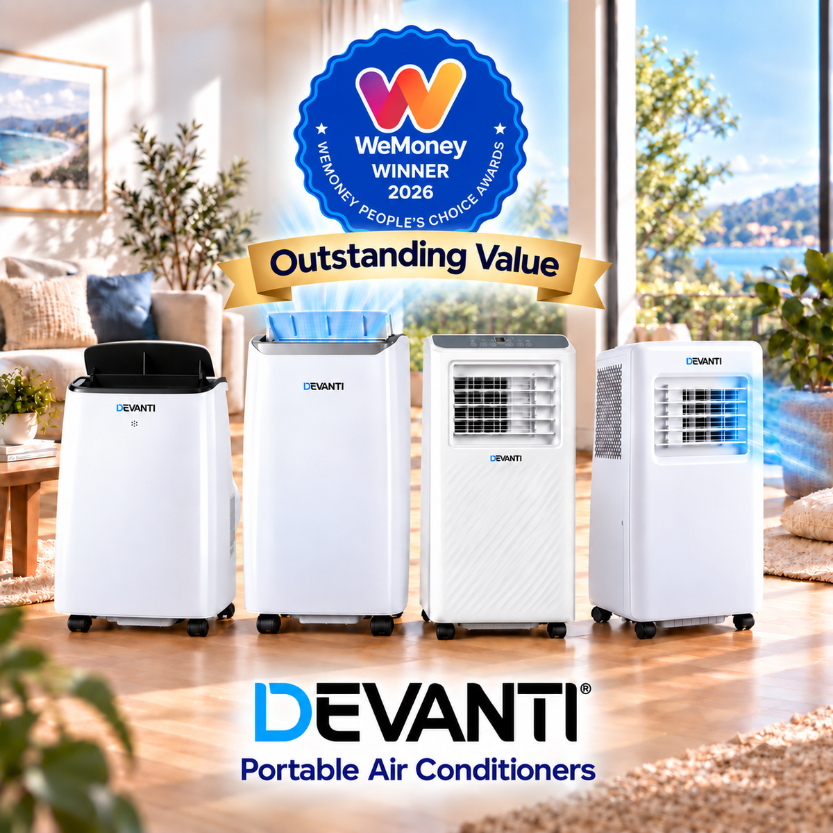 Devanti 12000BTU 3-in-1 Portable Air Conditioner