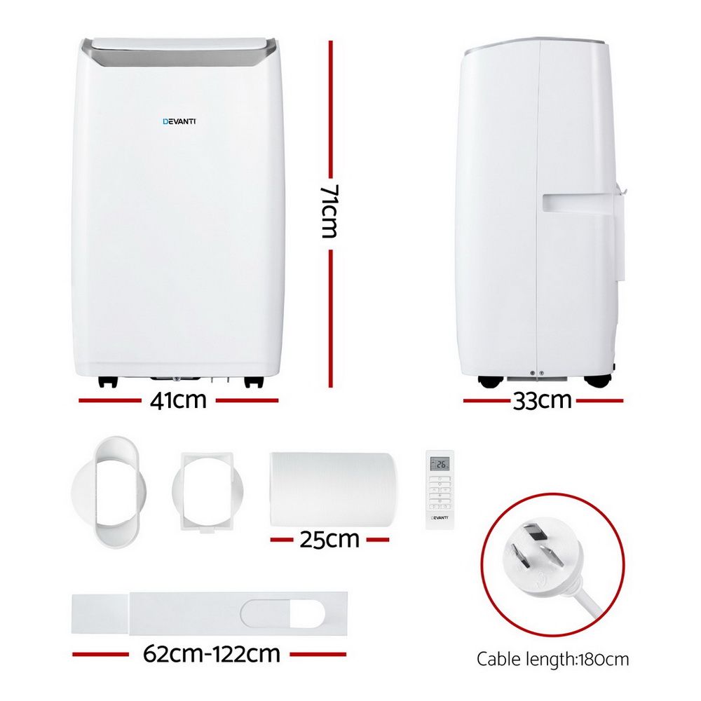 Devanti 3-in-1 Portable Air Conditioner 14000BTU