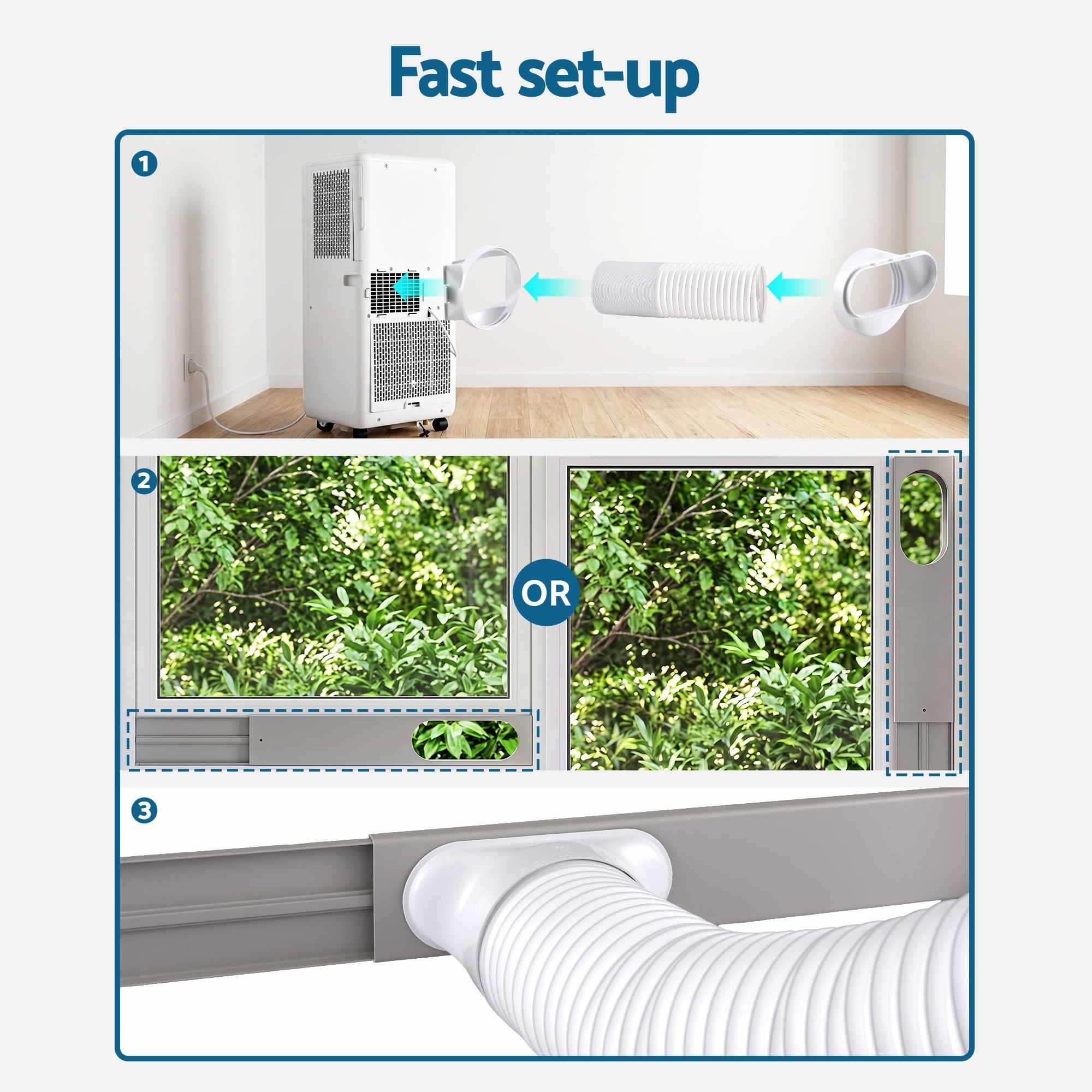 Devanti Portable Air Conditioner 9000 BTU 3-in-1 with Remote Control