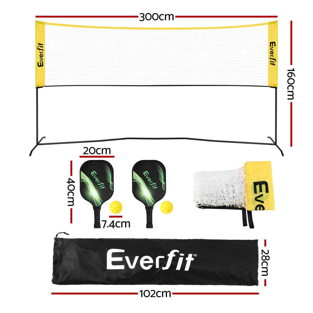 Everfit 3M Portable Multi-Sport Net Adjustable for Pickleball, Badminton, Tennis, Volleyball
