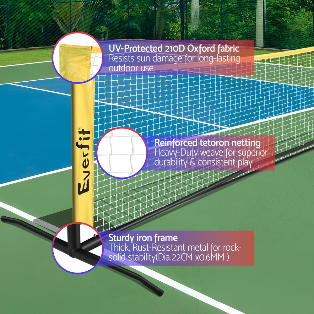 Everfit 3M Portable Multi-Sport Net Adjustable for Pickleball, Badminton, Tennis, Volleyball