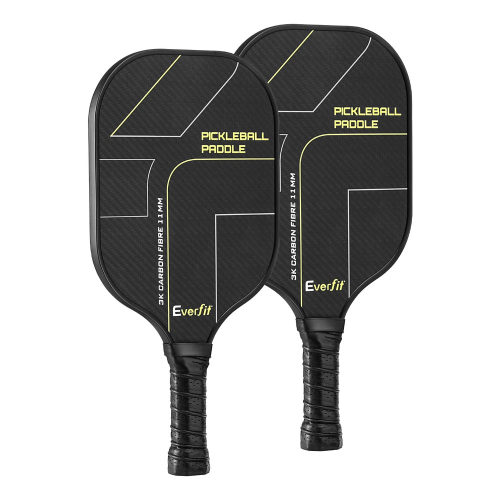 Everfit 40cm Pickleball Paddles Set Carbon Fibre Black