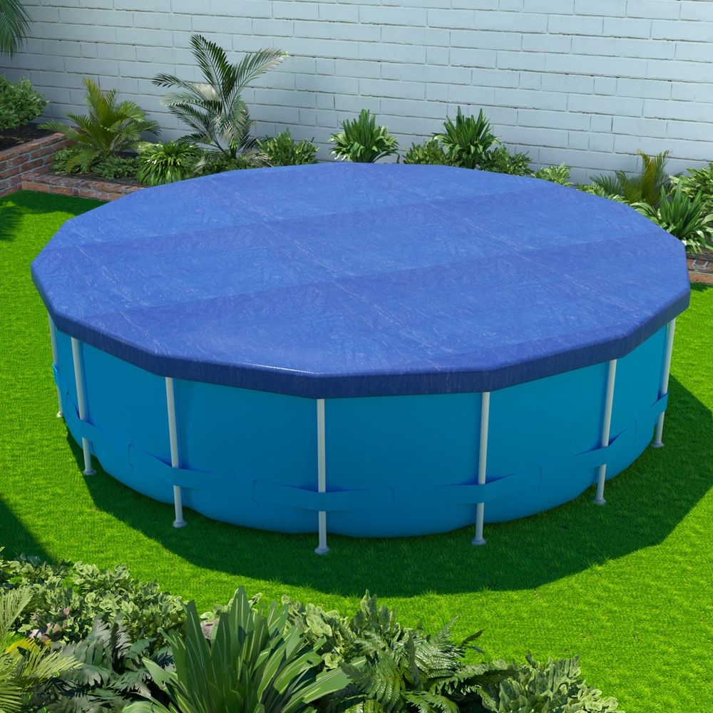 Aqua Buddy Round Pool Cover 3.66m Above-Ground Blue