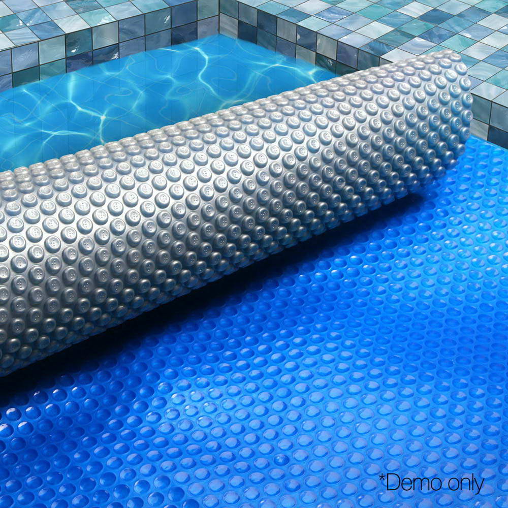 Aquabuddy 8x4.2m Solar Pool Cover 500 Micron Blue Silver