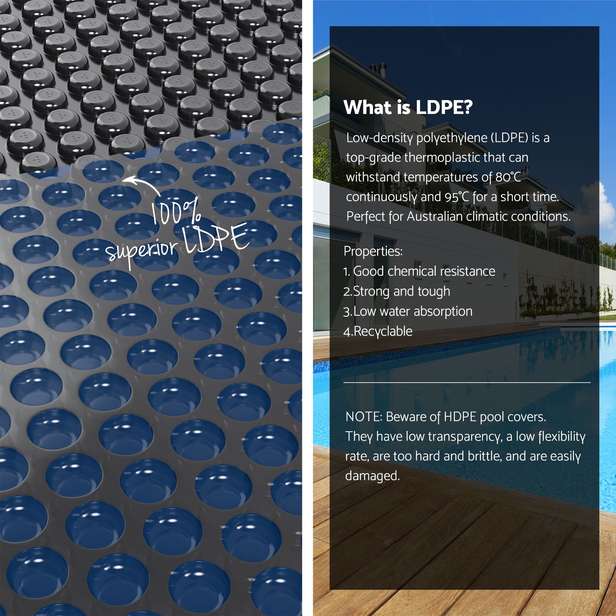 Aqua Buddy Pool Cover 600 Micron 8x4.2m w/ Blue Roller 5.55m Swimming Pools Black Solar Blanket