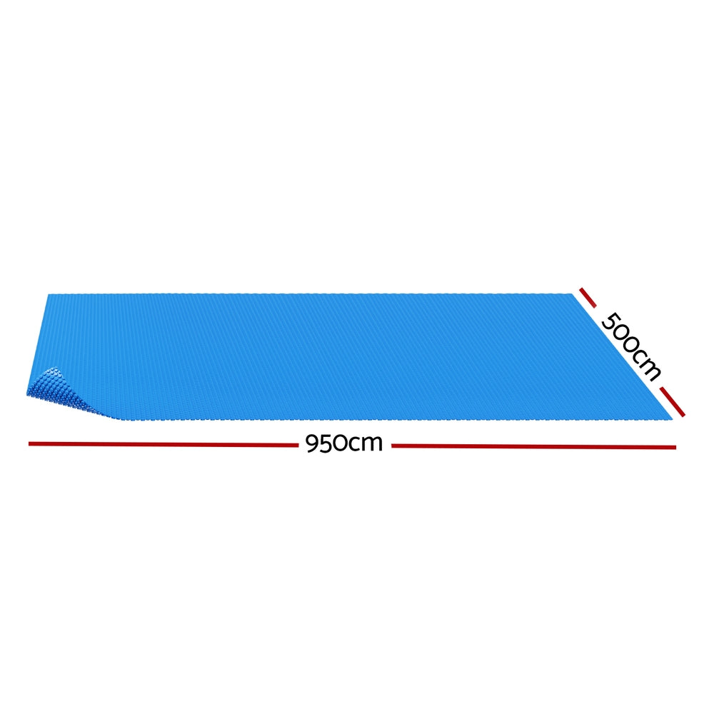 Aqua Buddy 9.5x5m Pool Cover 600 Micron Solar Blanket Blue