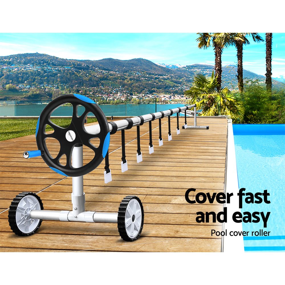 Aquabuddy 5.5m Pool Cover Roller Adjustable Solar Blanket Reel Blue