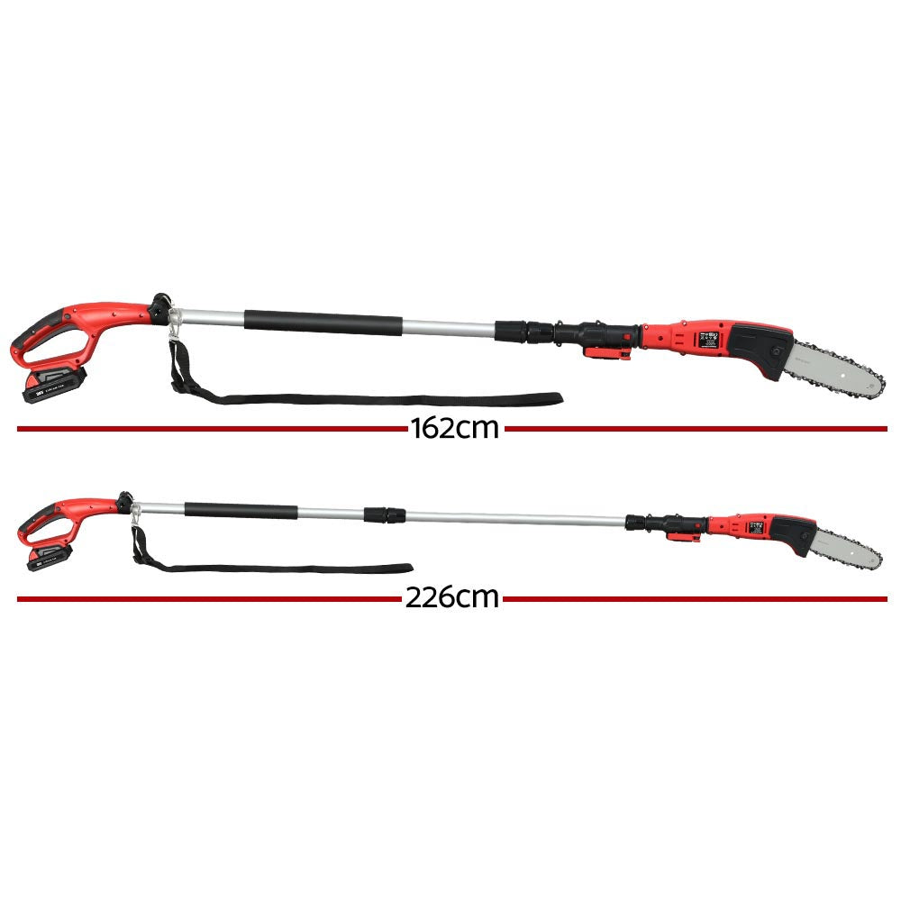 Giantz 20V Cordless Pole Chainsaw 8" Pruner 2.7m Reach