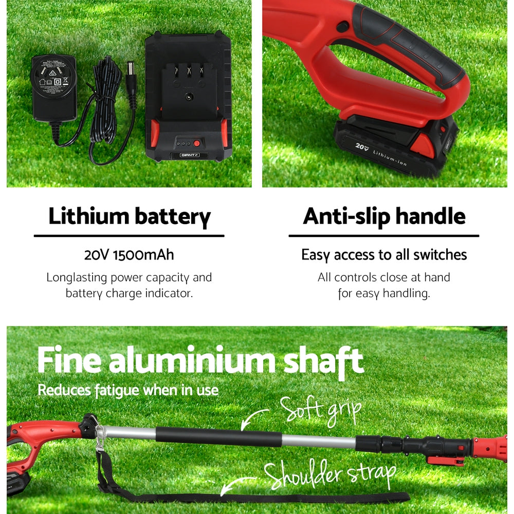 Giantz 20V Cordless Pole Chainsaw 8" Pruner 2.7m Reach