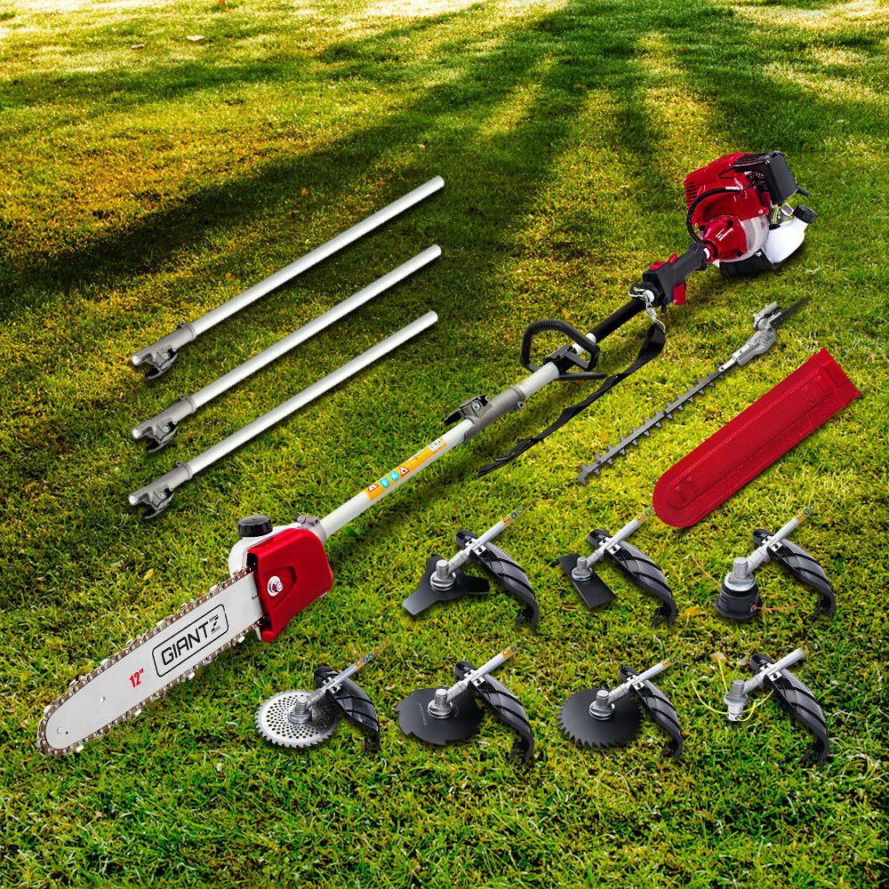 Pro-Series 40CC 4-Stroke 9-in-1 Pole Chainsaw Hedge Trimmer Brush Cutter Whipper Snipper