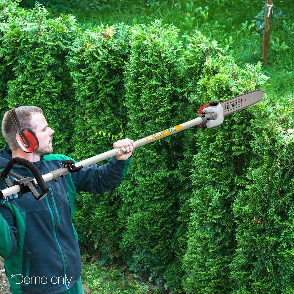 Giantz 62CC 4.3m Pole Chainsaw Hedge Trimmer 12in Petrol