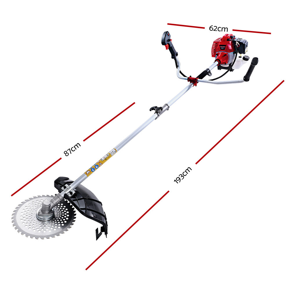 Giantz 62CC 7-in-1 Petrol Pole Saw Brush Cutter Whipper Snipper