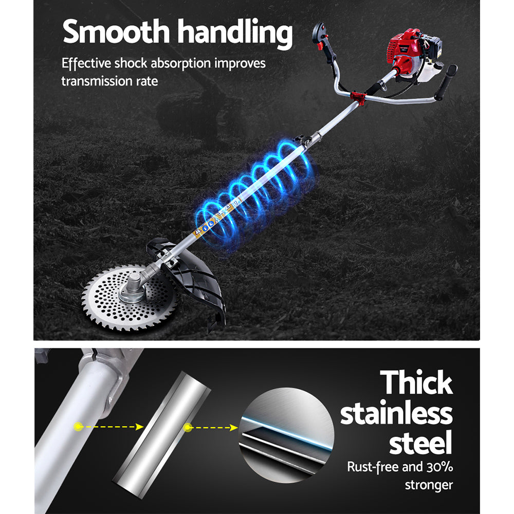 Giantz 62CC 7-in-1 Petrol Pole Saw Brush Cutter Whipper Snipper