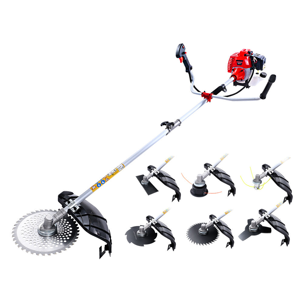Giantz 62CC 7-in-1 Petrol Pole Saw Brush Cutter Whipper Snipper