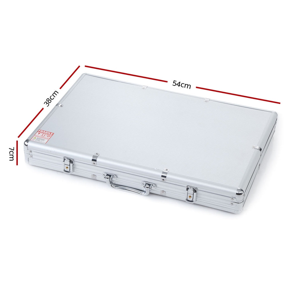 1000-Piece Poker Chips Set Casino Texas Hold'em Aluminium Case