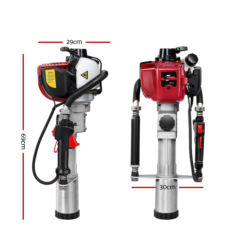 Giantz 38CC Petrol Post Driver 4-Stroke Rammer Red