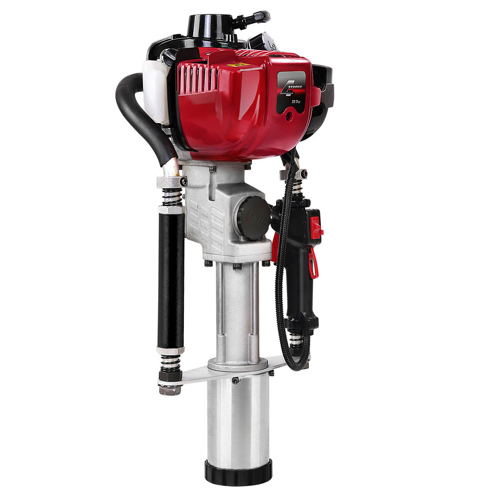 Giantz 38CC Petrol Post Driver 4-Stroke Rammer Red