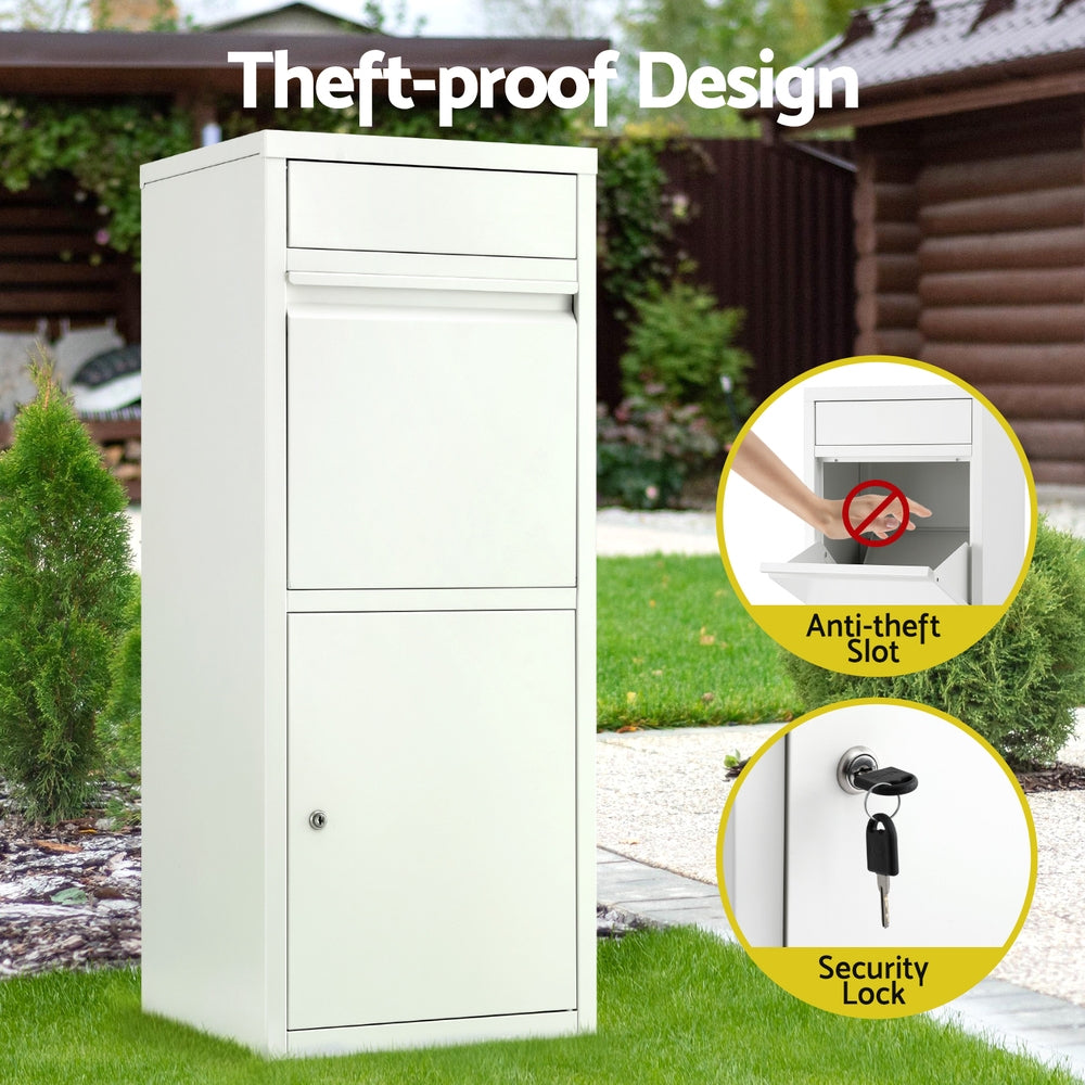 Gardeon Large Parcel Letterbox Drop Box White