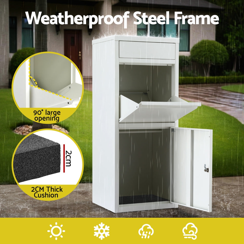 Gardeon Large Parcel Letterbox Drop Box White