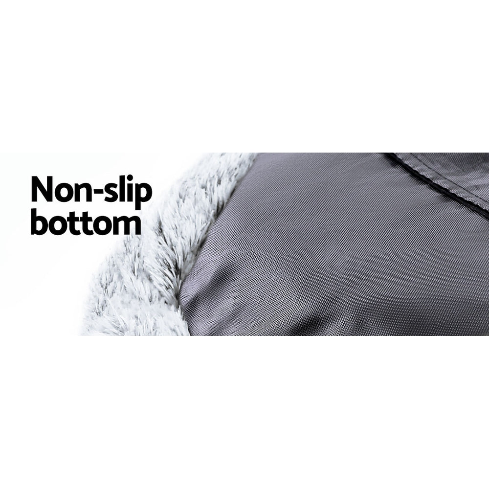 i.Pet Extra Large Pet Bed 110cm Calming Soft Plush Light Charcoal