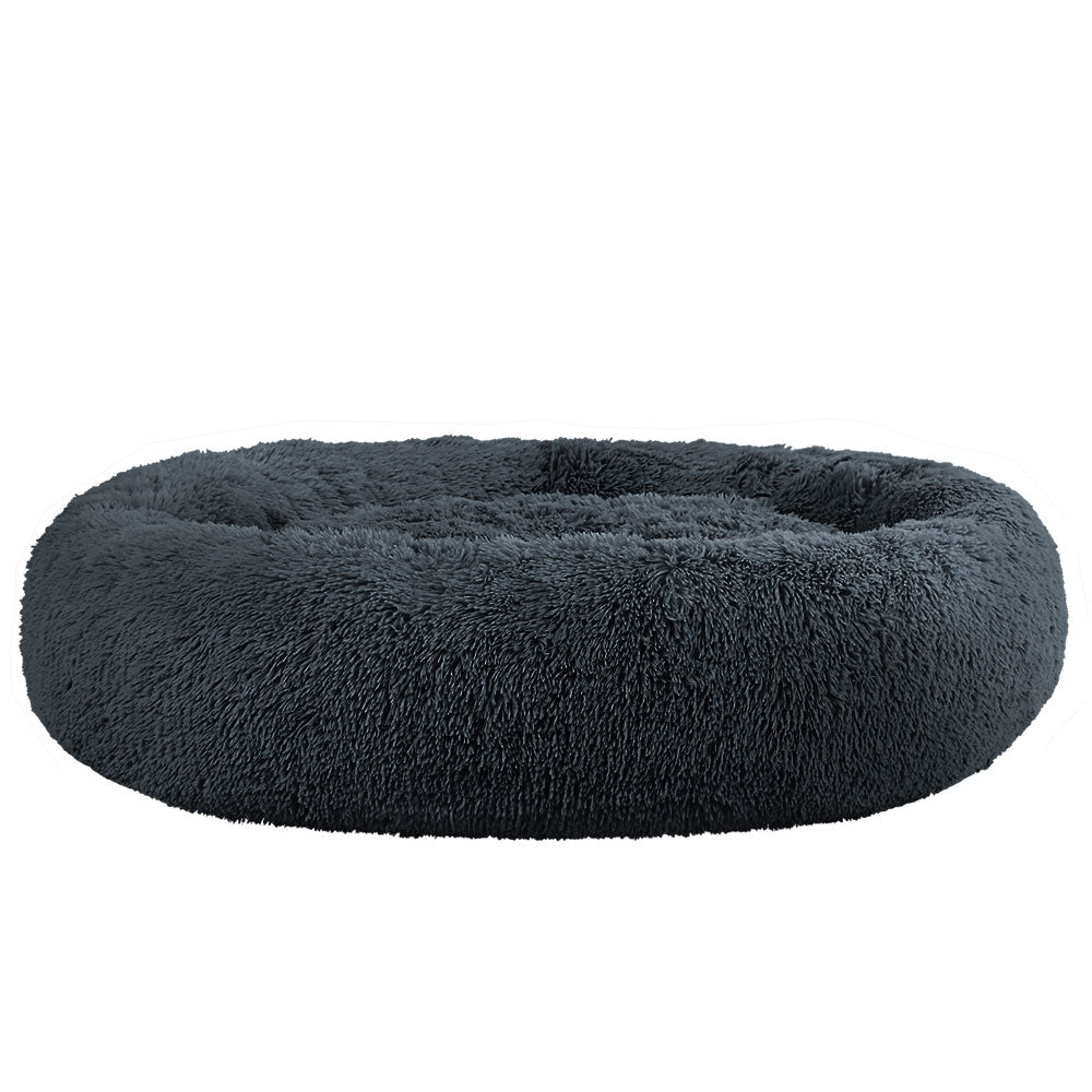 i.Pet Extra Large Calming Pet Bed 110cm Dark Grey Plush