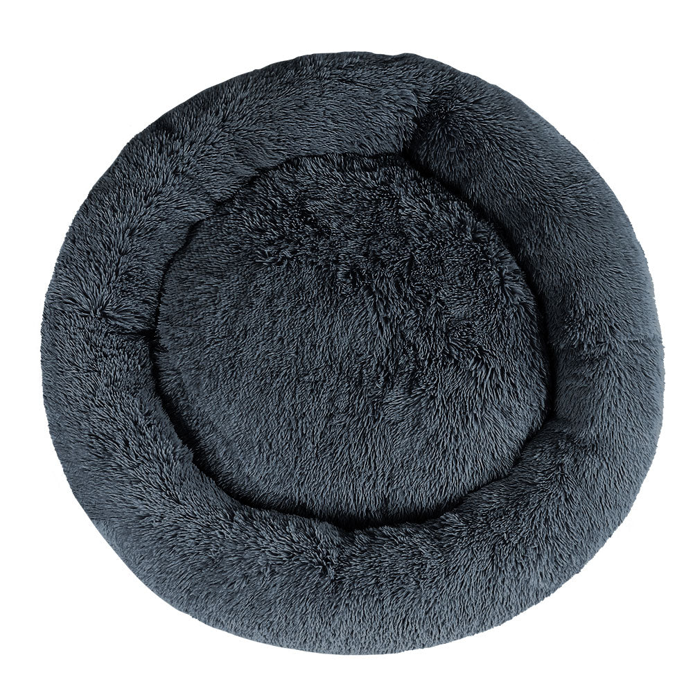 i.Pet Extra Large Calming Pet Bed 110cm Dark Grey Plush