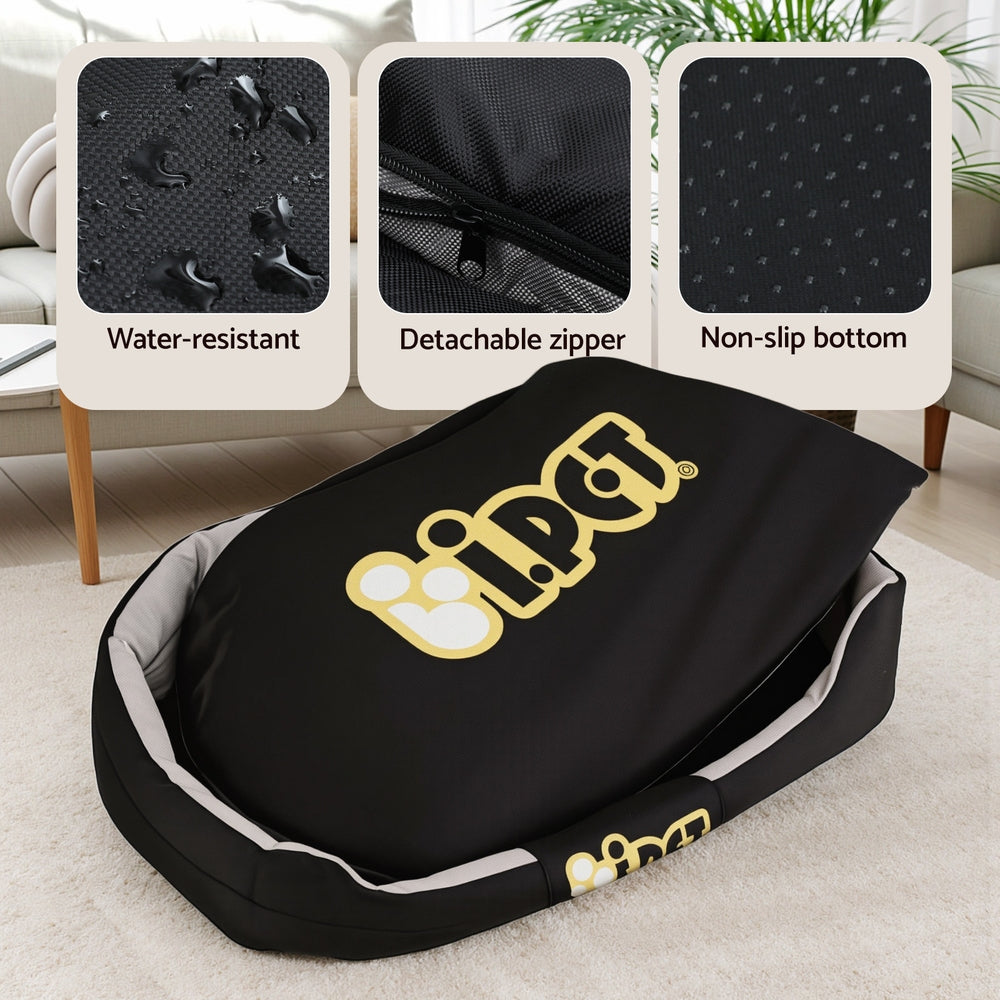 i.Pet XXL Dog Sofa Bed Calming Cushion Black Washable