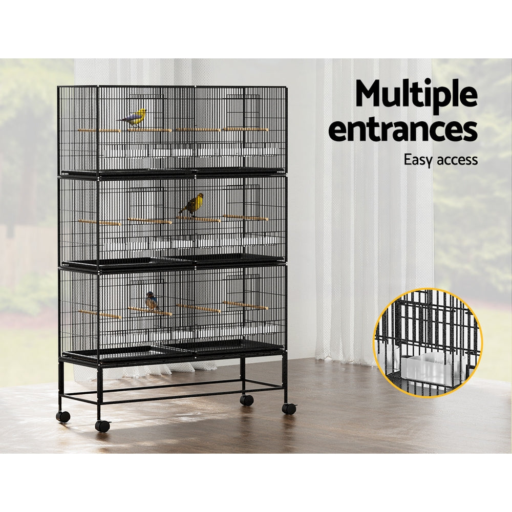 i.Pet 175cm Large Aviary Bird Cage Black