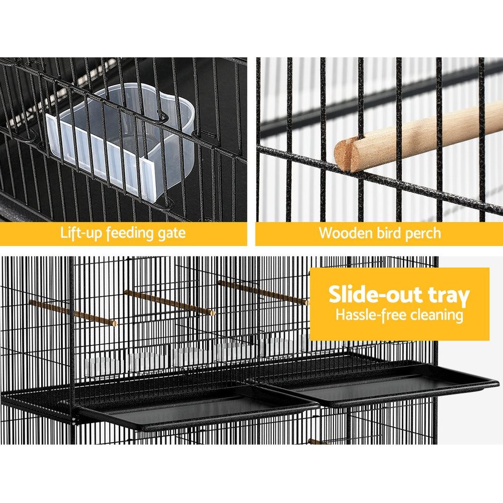 i.Pet 175cm Large Aviary Bird Cage Black