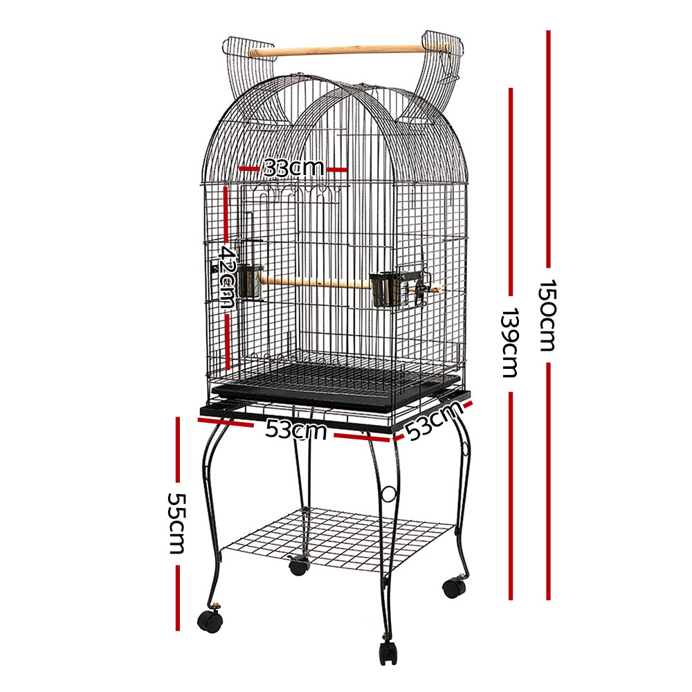 i.Pet 150cm Large Bird Cage Aviary Black