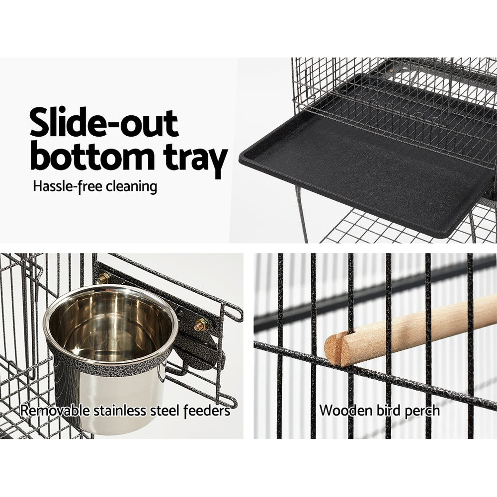 i.Pet 150cm Large Bird Cage Aviary Black