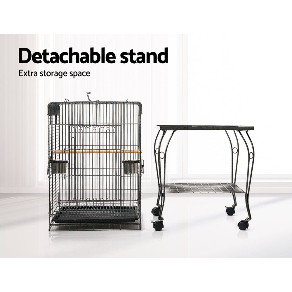 i.Pet 145cm Large Aviary Bird Cage Black Wrought Iron