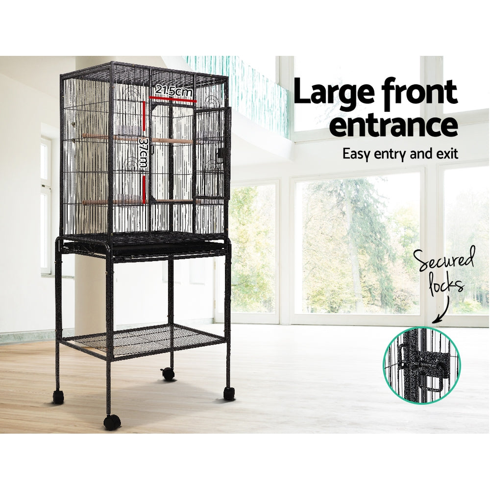 i.Pet 144cm Large Aviary Bird Cage Black