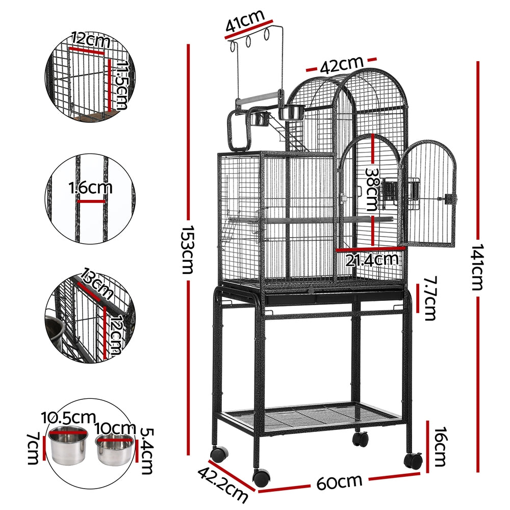 i.Pet Large Aviary Bird Cage 153cm Black