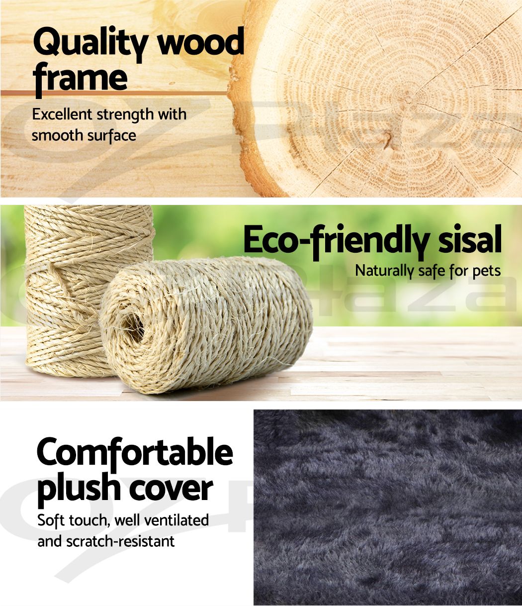 i.Pet Cat Tree 70cm Scratching Post Tower Scratcher