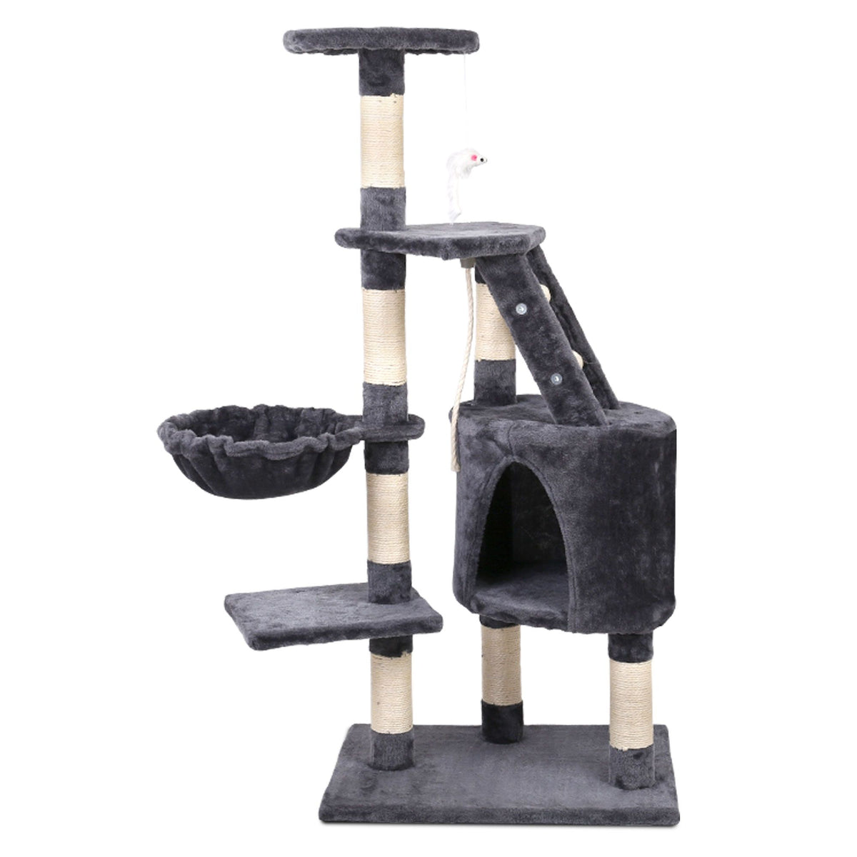 i.Pet Cat Tree 120cm Scratching Post with Condo and Ladder
