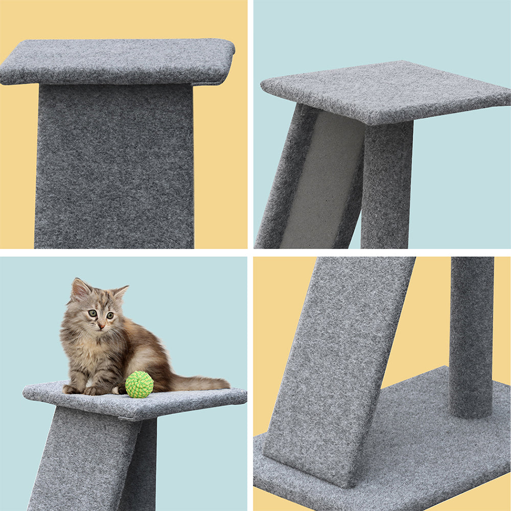 i.Pet 82cm Cat Tree Scratching Post Tower Grey