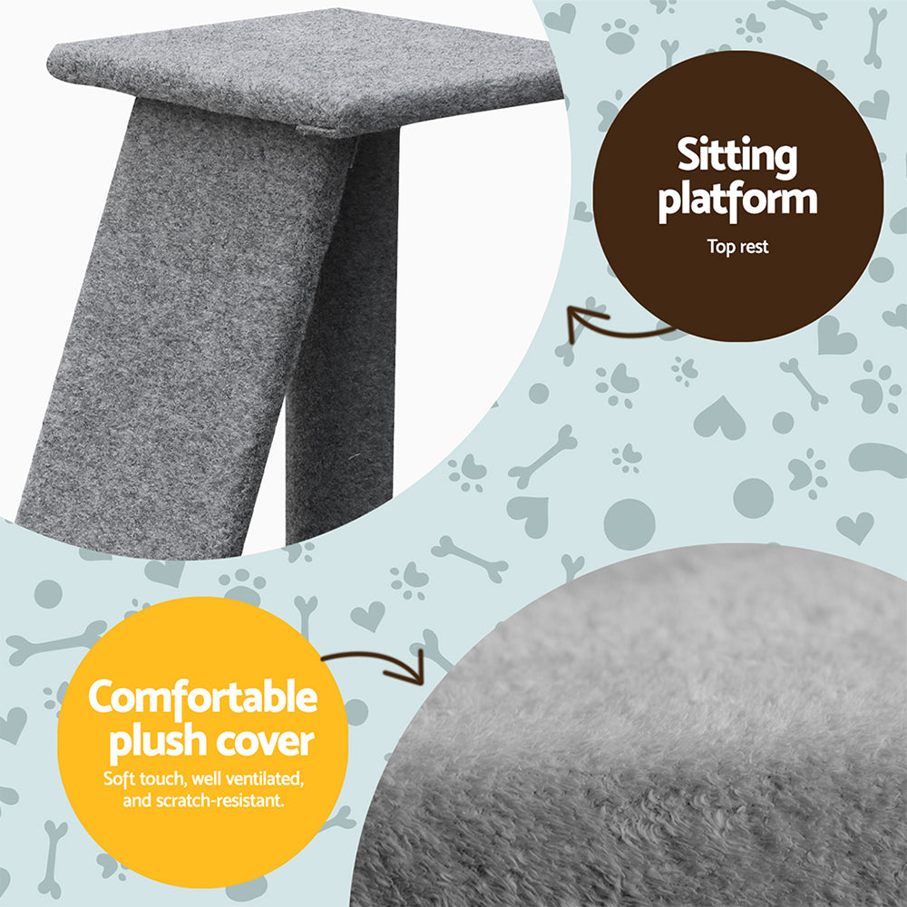 i.Pet 82cm Cat Tree Scratching Post Tower Grey