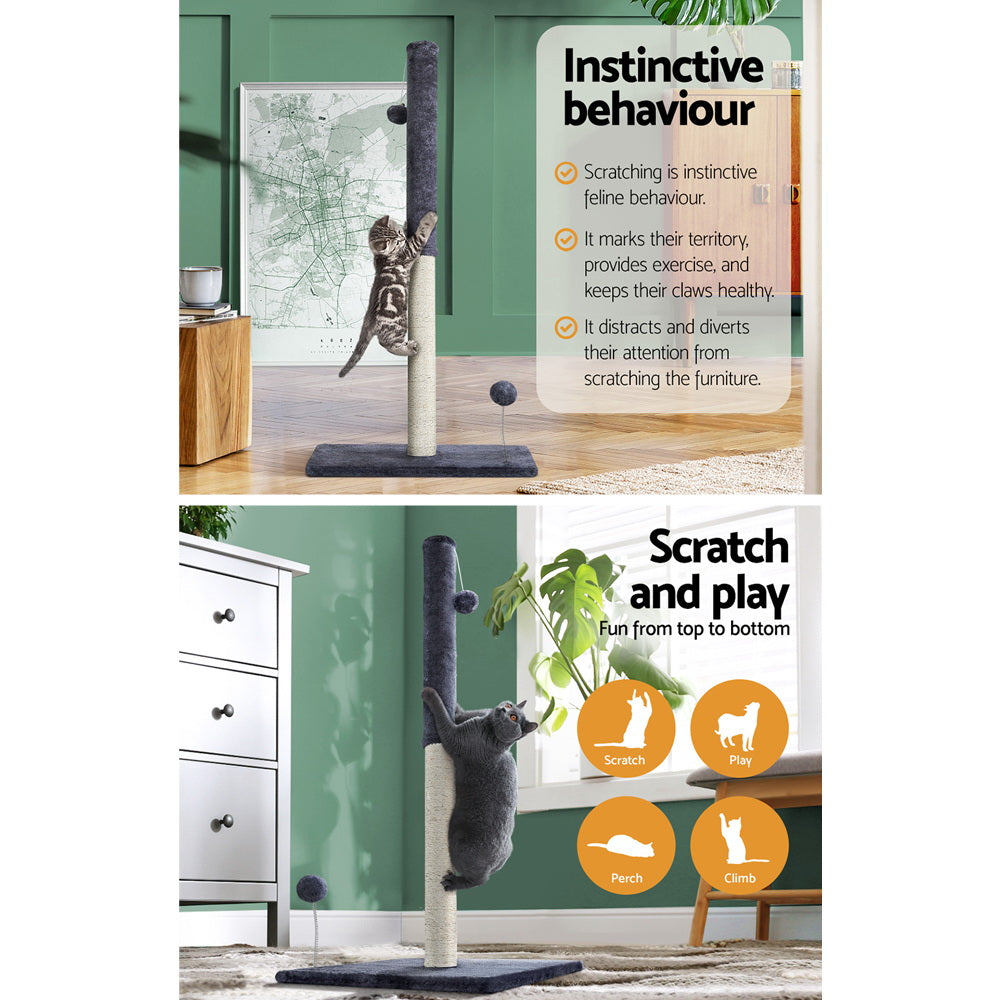 Xena 105cm Cat Tree Scratching Post Condo Grey