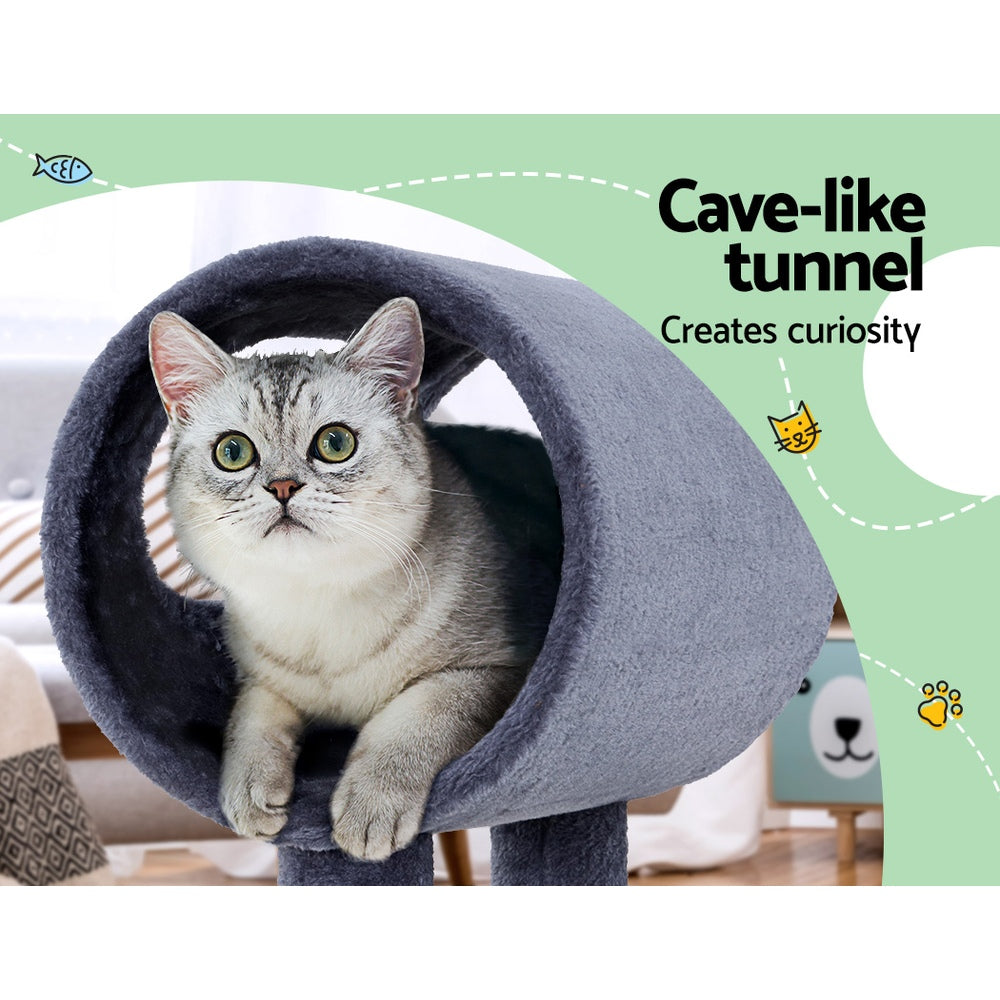 Oolie 53cm Cat Tree Scratching Post Tower Grey