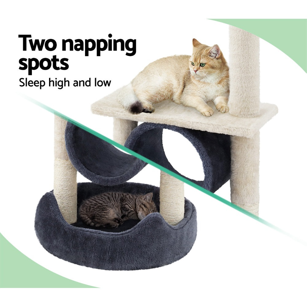 Duomo 76cm Cat Tree Scratching Post Tower Grey