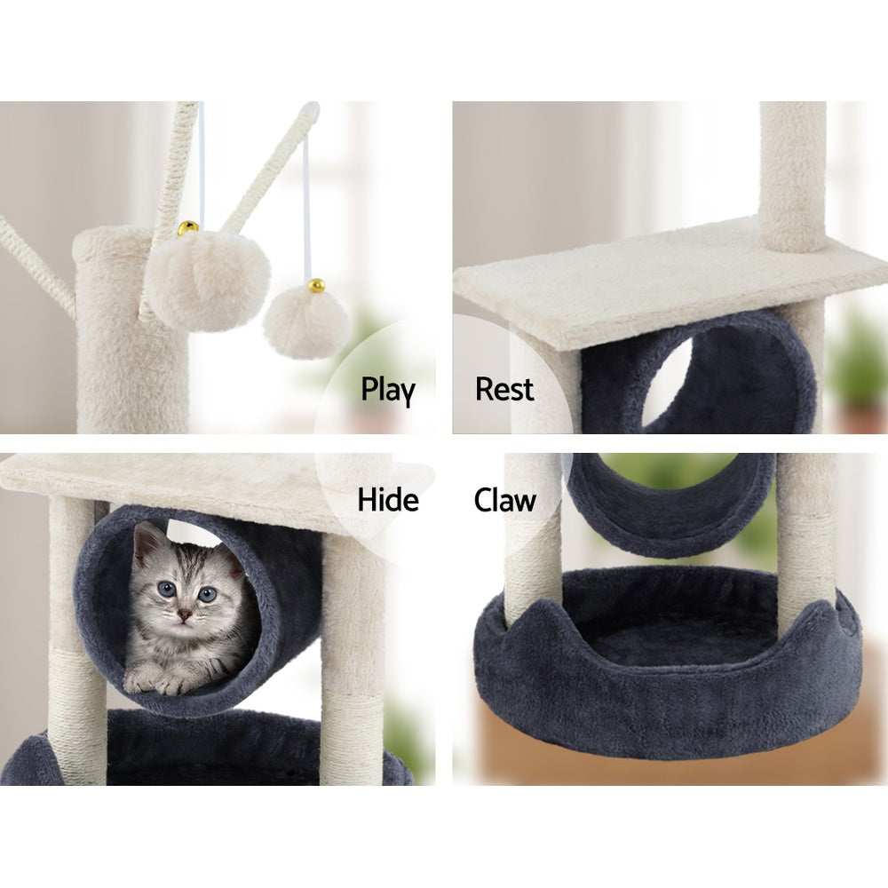 Duomo 76cm Cat Tree Scratching Post Tower Grey